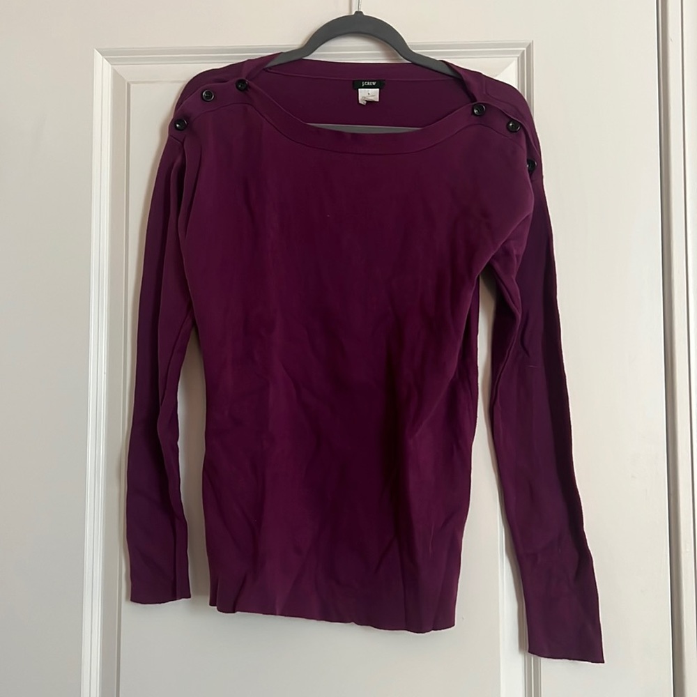 J. Crew long sleeve fushia sweater